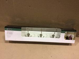Liberty shelf with 5 hooks white not used