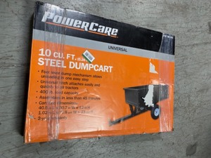 PowerCare 10 cu. ft. Lawn Mower Dump Cart with Wheels (good condition)
