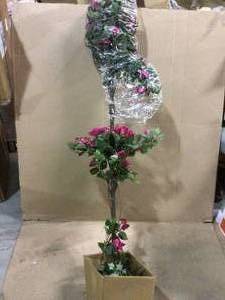 5 ft. Mini Bougainvillea Topiary Silk Tree by Nearly Natural Customer Returns See Pictures&nbsp