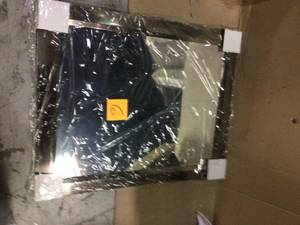 Medium Rectangle Champagne Art Deco Mirror (31.5 in. H x 25.5 in. W) Customer Returns See Pictures&nbsp