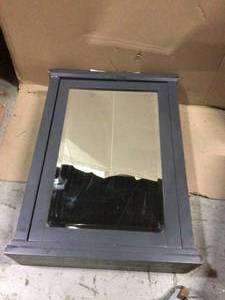 Merryfield 24 in. W x 32 in. H Framed Surface-Mount Bathroom Medicine Cabinet in Dark Blue-Gray Customer Returns See Pictures&nbsp