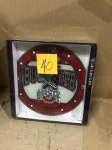 NCAA - 12 in. Ohio State Art Glass Clock Customer Returns See Pictures&nbsp