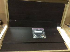 32 in. Rectangular Espresso Computer Desk with Solid Wood Material Customer Returns See Pictures&nbsp