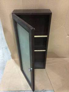 Delridge 13 in. W x 30 in. H Surface-Mount Modular Wall Hutch in Chocolate Customer Returns See Pictures&nbsp