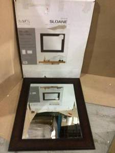 Medium Rectangle Coppered Bronze Beveled Glass Casual Mirror (35.125 in. H x 29.125 in. W) by MCS Customer Returns See Pictures&nbsp