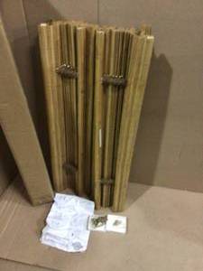 Modern Farmhouse Cut-to-Size Honey Flat-Weave Cordless Light-Filtering Bamboo Shade - 34 in. W x 72 in. L Customer Returns See Pictures&nbsp