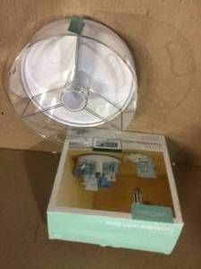 Crazy Susan 11 in. White Turntable with Bins by YouCopia Customer Returns See Pictures&nbsp