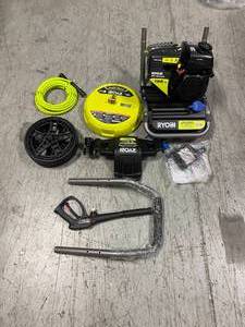 3,200 PSI 2.3 GPM Cold Water 196 cc Kohler Gas Pressure Washer and 15 in. Surface Cleaner by RYOBI  Customer Returns See Pictures