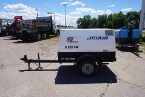 lot 10 image: 2017 Rotair Model D185 T4F Tow Behind Air Compressor