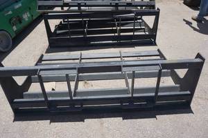 lot 27 image: Brand New Universal Mount Bobcat Skid Loader Skid Steer 79 Landscape LevelerPlaner Attachment