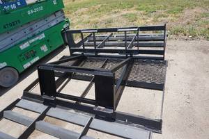 lot 28 image: Brand New Universal Mount Bobcat Skid Loader Skid Steer 7 Landscape LevelerPlaner Attachment