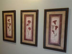 (3) Wall Art Pieces 14.75 X 26.5...