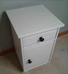 Side Table With Drawer & Storage Ca...