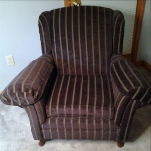 Purple Stripped Side Chair 42 X 32...