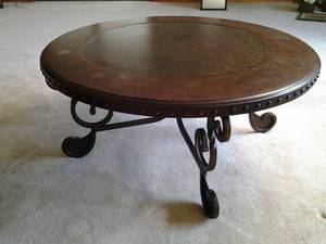 Round Metal Framed Coffee Table (41...