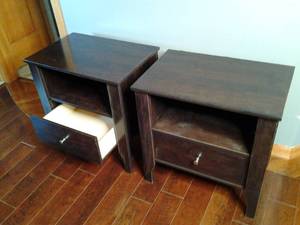(2) Side Tables With Storage Drawer...