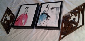 (2) Framed Canvas Prints, & (2) Mat...