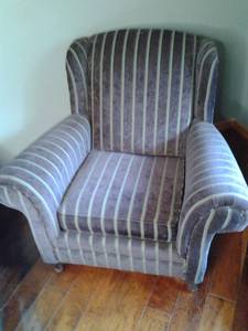Purple Stripped Side Chair 42 X 32...