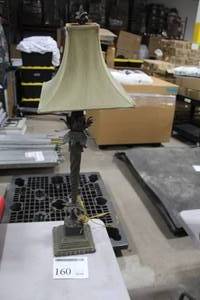 lot 160 image: Decorative Table Lamp  with Light Green Shade