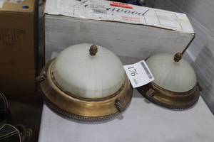 lot 176 image: Lot of (2) Decorative Indoor Ceiling Light Fixtures