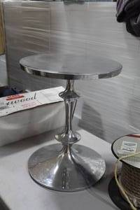 lot 201 image: Aluminum Pedestal Table