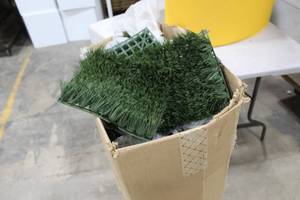 lot 267 image: Lot of (1 Box) Faux Grass Panels