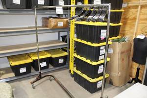 lot 290 image: Z-Rack Clothes Rack  with Black Hangers (x25)