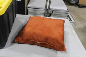 lot 293 image: Lot of (2) Velvet Throw Pillows