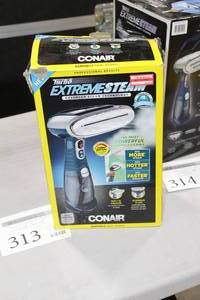 lot 313 image: Conair Extreme Steam Handheld Steamer (in box)