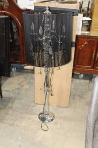 lot 50 image: Modani Medusa Chrome Table Lamp  with Black Shade