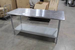 lot 66 image: NSF Stainless Steel Prep Table