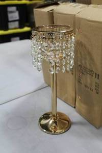 lot 412 image: Lot of (5) Stem Candleholder with Gems