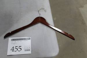 lot 455 image: Lot of (Approximately 100) Wood Clothes Hangers