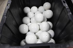 lot 458 image: Lot of (26) Decorative Balls White 4-12D