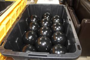 lot 456 image: Lot of (24) Decorative Balls Black 6D