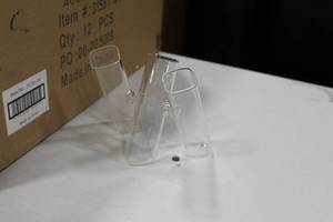 lot 468 image: Lot of (12) Accent Dcor Tri Bud Vases (in box)