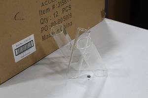 lot 461 image: Lot of (12) Accent Dcor Tri Bud Vases (in box)