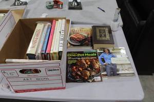lot 473 image: Lot of (13) Artwork, Cooking Books