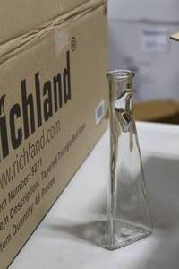 lot 512 image: Lot of (12) Richland Tapered Triangle Bud Vase (in box)