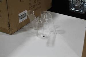 lot 519 image: Lot of (12) Accent Dcor Tri Bud Vases (in box)