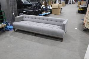 lot 3 image: Upholstered Wood Living Room Sofa
