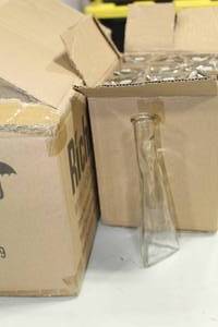 lot 533 image: Lot of (12) Richland Tapered Triangle Bud Vase (in box)