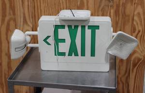 lot 64 image: Exit Sign With Emergency Light