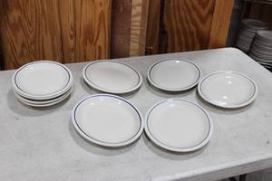 lot 92 image: Diner China Dishes 6 Diameter Lot Of 10 Dishes