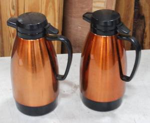 lot 98 image: Thermal Coffee Carafe Pitcher Lot of 4 Carafes