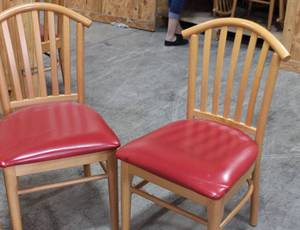 lot 31 image: Restaurant Chairs Lot Of 4 Red Chairs