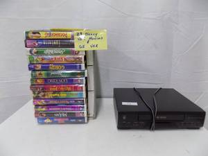 GE VCR & 29 Disney Movies