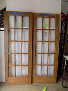 Oak Glass Doors 30x80 RT & LF