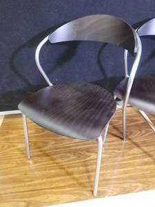 lot 9 image: Stunning Steam-Bent Italian Modern Stacking Chair Set