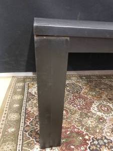 lot 95 image: Sturdy Black Painted Harvest Table